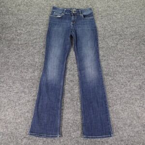 Wrangler Jeans Womens 3x34 Blue Denim‎ Boot Cut Stretch Embroidered Pockets